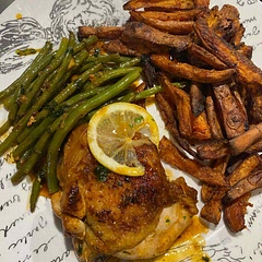 Made with sweet potato fries