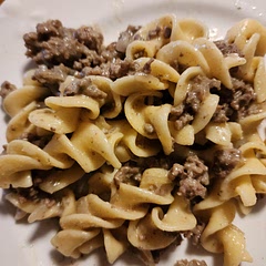 I prefer to make it as Hamburger Helper style. Omitting the egg and crackers and cooking the loose hamburger and onion.