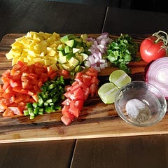 I added a tomato to this recipe.  Will note taste later after letting sit. 