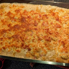 After baking I put it under the broiler for a few mins to get a really nice brown on top, it smells amazing 