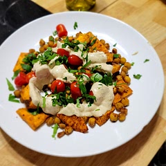 Sweet potato could have been crisper and the chickpeas could have been softer so maybe change the time on them. Other than that, the flavors were delicious!