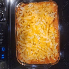I added 1/2 tsp each herb de province, garlic powder, smoked paprika and 1 can diced tomatoes (drained). I cut potatoes into shoestring just to change it up. 