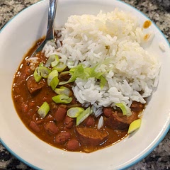 Made the quicky version with canned beans linked in this recipe, and increased spices by about 1/3.