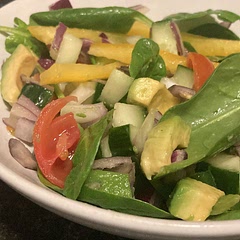 A really easy to make, healthy meal! I substituted cilantro/coriander for baby spinach, but it still tastes great!!