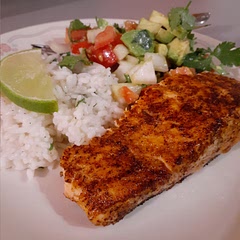 Made as directed with a squeeze of lime over everything. Served with cilantro lime long grain rice. 👌