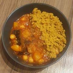 Recipe is good. We were able to use the spice we bought in Morocco :) it made a lot too. Maybe 5 meals or more so perfect for next day lunches for us as a couple, which makes up for the time it takes to make