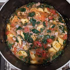 I used pork Italian sausage and added a little more salt at the end. It was delicious and filling!