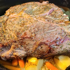 Falling apart after 6 hours. So good. It was a big hit.  I'll use this recipe again for sure. 