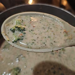 I split the recipe in half for two people, but I still used 1 ¾ cup of chicken broth.  

It was a little bland, so I added a little cayenne pepper to taste and used a blender to blend half of the soup, giving it a creamy yet still chunky texture! 