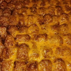 Made this for the Superbowl.  It was good, but was made better with BBQ sauce.