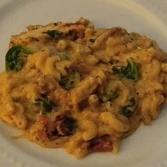 Simple recipe, one pan. VERRRRRRRY cheesy and thick, so be prepared to thin out with more milk or extra chicken broth. 