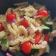 Olive-free version, made with cilantro instead of parsley (had some about to to bad).