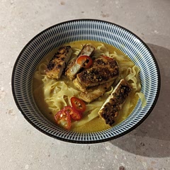 Great recipe and easy to make. I marinated the tofu for a few hours with Garlic, Ginger and Soy Sauce and it was delicious! 