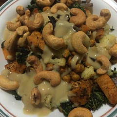 I’d make again for myself. Children weren’t too into it. VERY filling!
Subbed cauliflower for broccolini, spinach for kale. Added cashews per another reviewer.