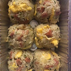 Made it for my spam lover boyfriend for Valentines Day and we both loved it. I added Japanese kewpie Mayo because my ingredients were too hot to form into balls so it definitely helped. Will make again!