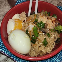 Added chicken. Came out yummy! Cut the soy sauce amount in half. Figured that was something that people could add more of if they wanted it. 