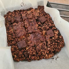 Used oats instead of oat flour. Made half the serving size which was still 9 portions. Quick and tasty!