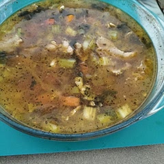 Most leftover vegetables can be used. good for a reheated bowl when desired. 
