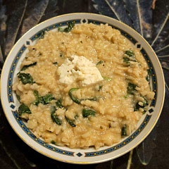 Rather sweet, but tasty dish, totally different then normal risotto
