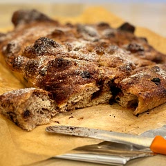 We couldn’t even wait till it had cooled down!! Absolutely delicious 
The second one is in the oven with added halva ! Yummy