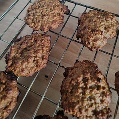 I used chopped kinder bars as I had no choc chips, I also did half the peanut butter and half biscoff spread. They turned out really nice. I'll bake again. 