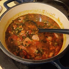 I used canned collards. This was a good quick dish. I served it with rice. My husband and I really liked this soup.