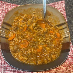Used coleslaw mix and extra 3 cups of broth to make it more soupy. Also added a bit of paprika and oregano