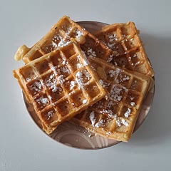 they were perfect, I also made half of the recipe because I only had 1 egg but I ended up with 8 waffles.. which is huge considering the full recipe is supposed to make 6! I'm happy 
