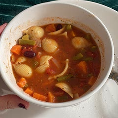 Really good recipe. I added a little bit more pasta than the recipe called for + more oregano. I would say though that this makes 5 large portions not 4.