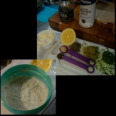 I followed the recipe, except my spicy brown mustard had horseraddish in it.