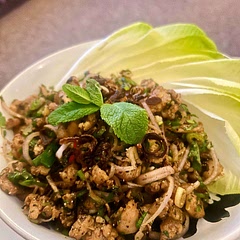 Great, easy, and delicious recipe. Added a bit of sugar while cooking the chicken to caramelise it and for extra crispiness. Also added finely minced lime leaves for an herbal kick
