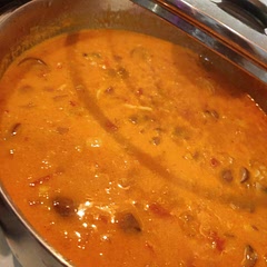 I put extra mushrooms, red lentils and curry paste in it bc of previous comments. It's delicious and will definitely make it again 