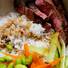 The family devoured it. Marinated for 12 hours and then served as a Rice bowl with edamame, carrots and cucumber sticks. Made additional marinade for a sauce