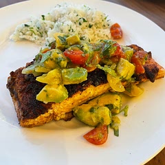 This was delicious. The avocado and tomato salsa made it taste so fresh. I served it with cilantro lime rice for an easy weeknight meal. Will definitely make again!