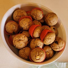Made muffins as written adding chocolate chips and they were great!