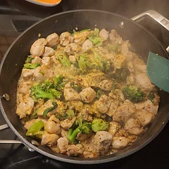 Easy, breezy, cheesy, cover girl. I kid, I kid. 
Made it a little spicier for my tastes but is a great dish. Easy to make and very quick. 