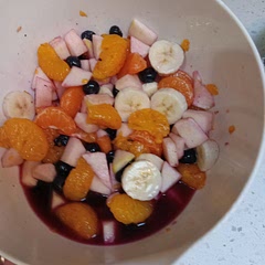 Made it without the kiwis but still yummy, especially the lime, and honey dressing. Also added apples.