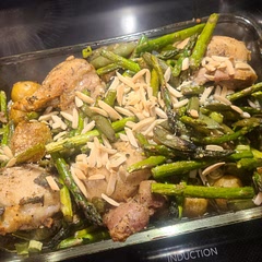 I added shivered almonds and a little Parmigiano. Yum!