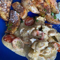 this was super tasty, especially when paired with some parmesan potatoes!! lovely meal