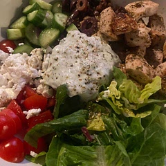 I added a bit of baby gem lettuce. Other than that I made the exact recipe & I wish I doubled it! OMFG, it was freaking awesome!!! I think I’ll make it tomorrow as well!