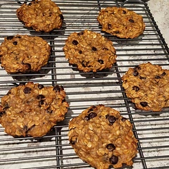 I accidentally forgot to add the egg but they came out great. Tastes like banana bread in cookie form. Will definitely make again. 
