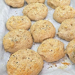 What a great recipe!! I didn’t use all of the flour needed, but I used whole wheat flour, and egg whites. They came out fantastic!