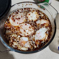 Ignore the shells on that one egg, this recipe came out SO GOOD. Had it with white rice and chicken and it gave the dish that punch of flavor that I did not know it needed. 10/10.
