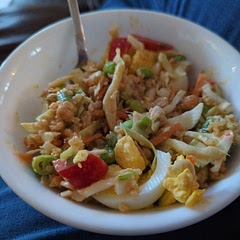 This is good and makes a lot of extra for meal prep. I doubled the dressing and we added hard boiled eggs for more protein. 
