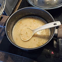 Surprisingly a lot of taste. I find that two cups of broth were a bit too much and maybe I'd blend two cans of beans instead of one to make it thicker. 