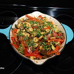 It was good. I put mushrooms in it and doubled the garlic. I got Garden Spinach Herb wraps for tonight, I will make couscous tomorrow. Very tasty!!