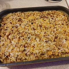 Awesome and different! My husband and kids don't really like stuffing but liked this dish! I used the Hawaiian boxed stuffing from Aldi. So easy and will make again!! 