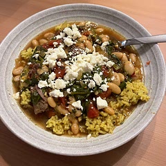 This was great, I actually didn’t use fresh herbs and topped with feta cheese and I have no complaints. I used tumeric, tarragon, and dill to season the rice and it complimented the stew very nicely. Will make again, it’s a great cold weather meal!