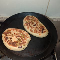 Added some olives outside and in. Super easy and tasty, can also cut in half and stuff with taco meat after!