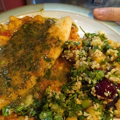 Teamed with tabbouli and beans